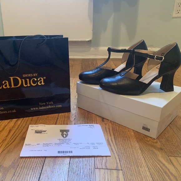 LaDuca Shoes - LaDuca Black Teresa 3" heel soft sole 9W